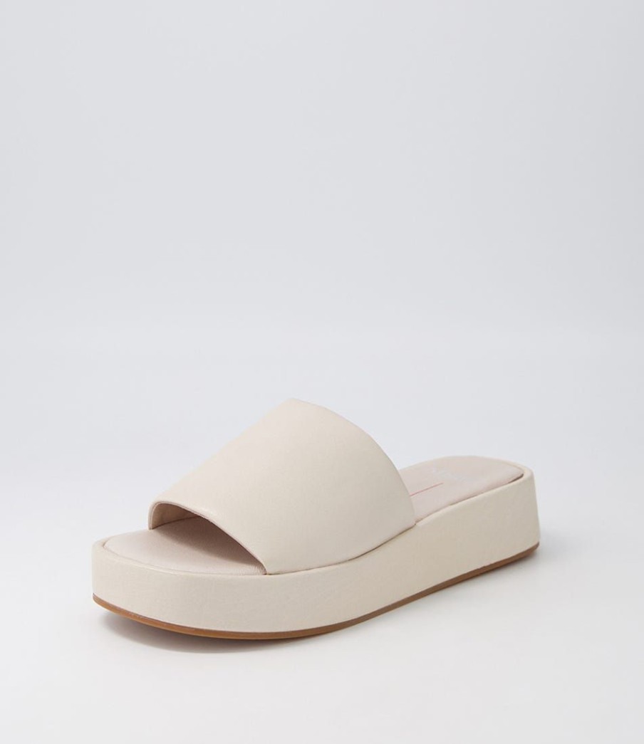 Shoes MOLLINI | Garnell Oatmilk Leather Slides