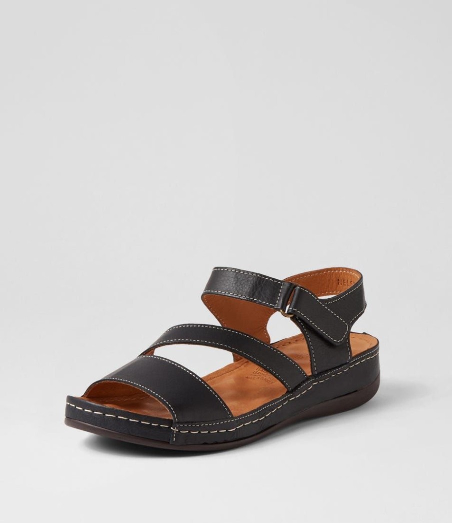 Shoes DIANA FERRARI | Nelsen Black Leather Sandals