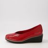 Shoes DJANGO & JULIETTE | Umme Dark Red Patent Leather Wedges