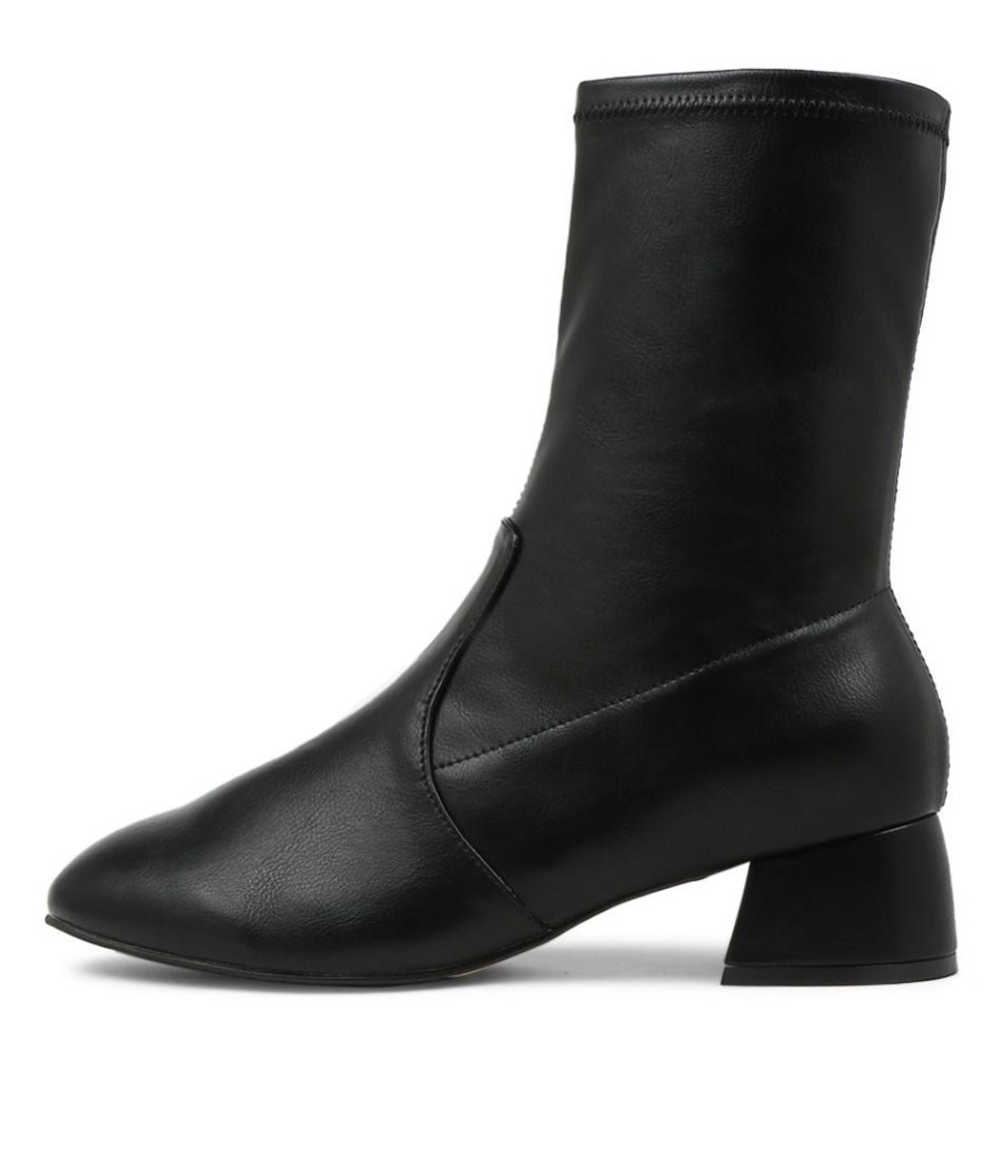 Shoes ZIERA | Zuka W Black Stretch Ankle Boots