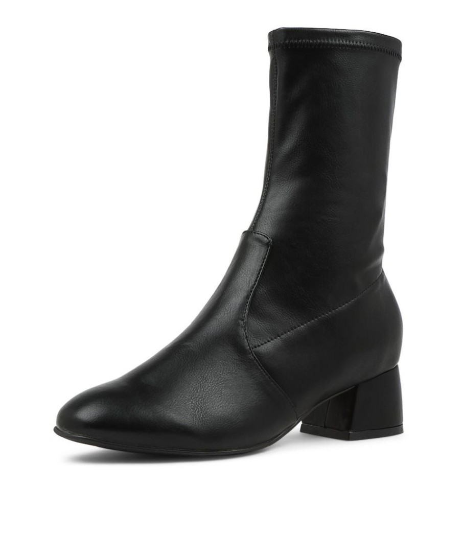 Shoes ZIERA | Zuka W Black Stretch Ankle Boots