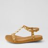 Shoes DJANGO & JULIETTE | Barrey Dark Tan Leather Sandals