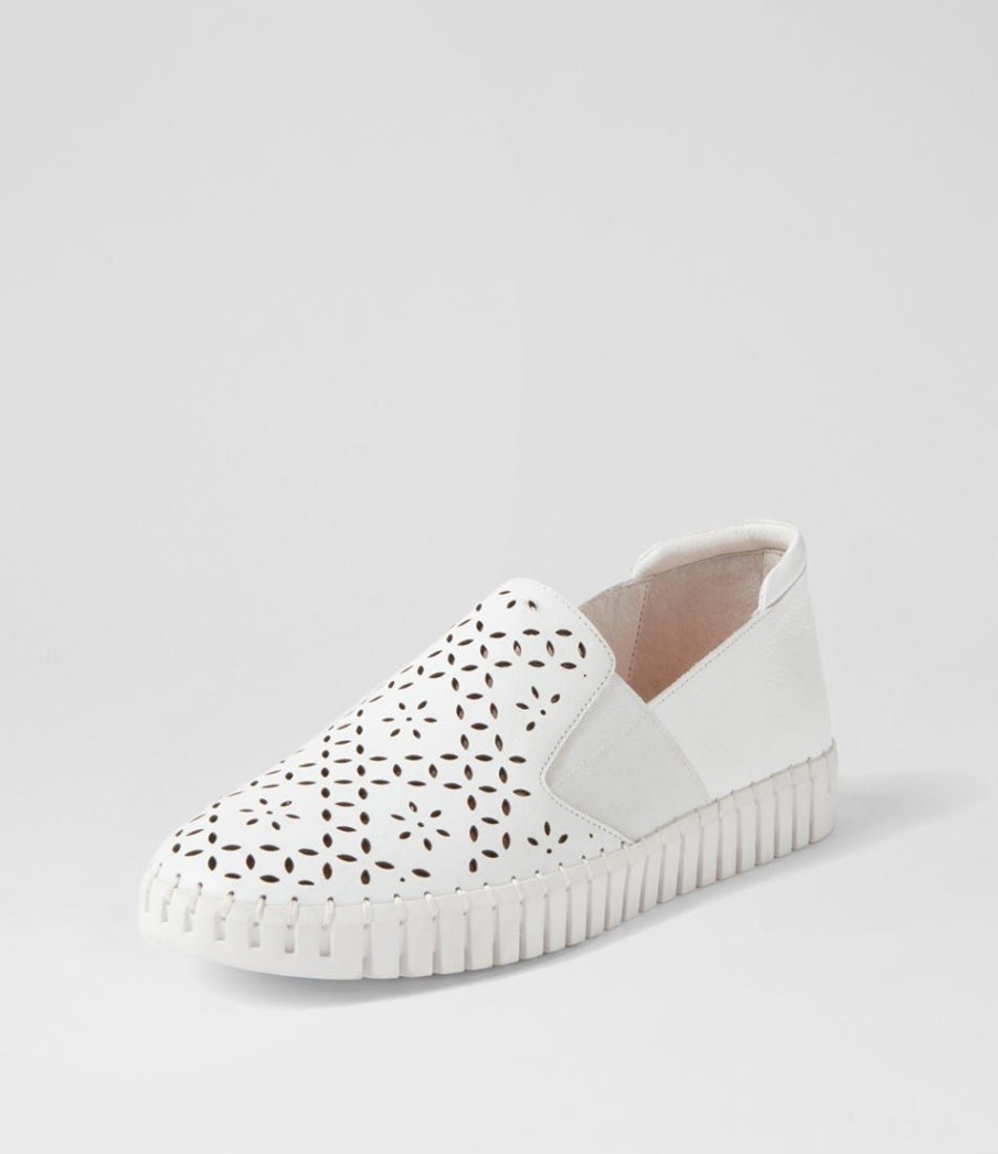 Shoes DJANGO & JULIETTE | Harel White Leather Sneakers