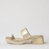 Shoes DJANGO & JULIETTE | Panga Pale Gold White Leather Sandals