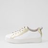 Shoes DJANGO & JULIETTE | Larett White Pale Gold Multi Sneakers