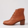 Shoes DJANGO & JULIETTE | Waire Tan Weave Leather Lace Up Boots