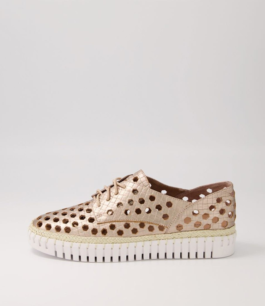 Shoes DJANGO & JULIETTE | Hypera Champagne Leather Sneakers