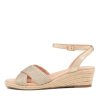 Shoes DIANA FERRARI | Honour Pale Gold Woven Leather Sandals