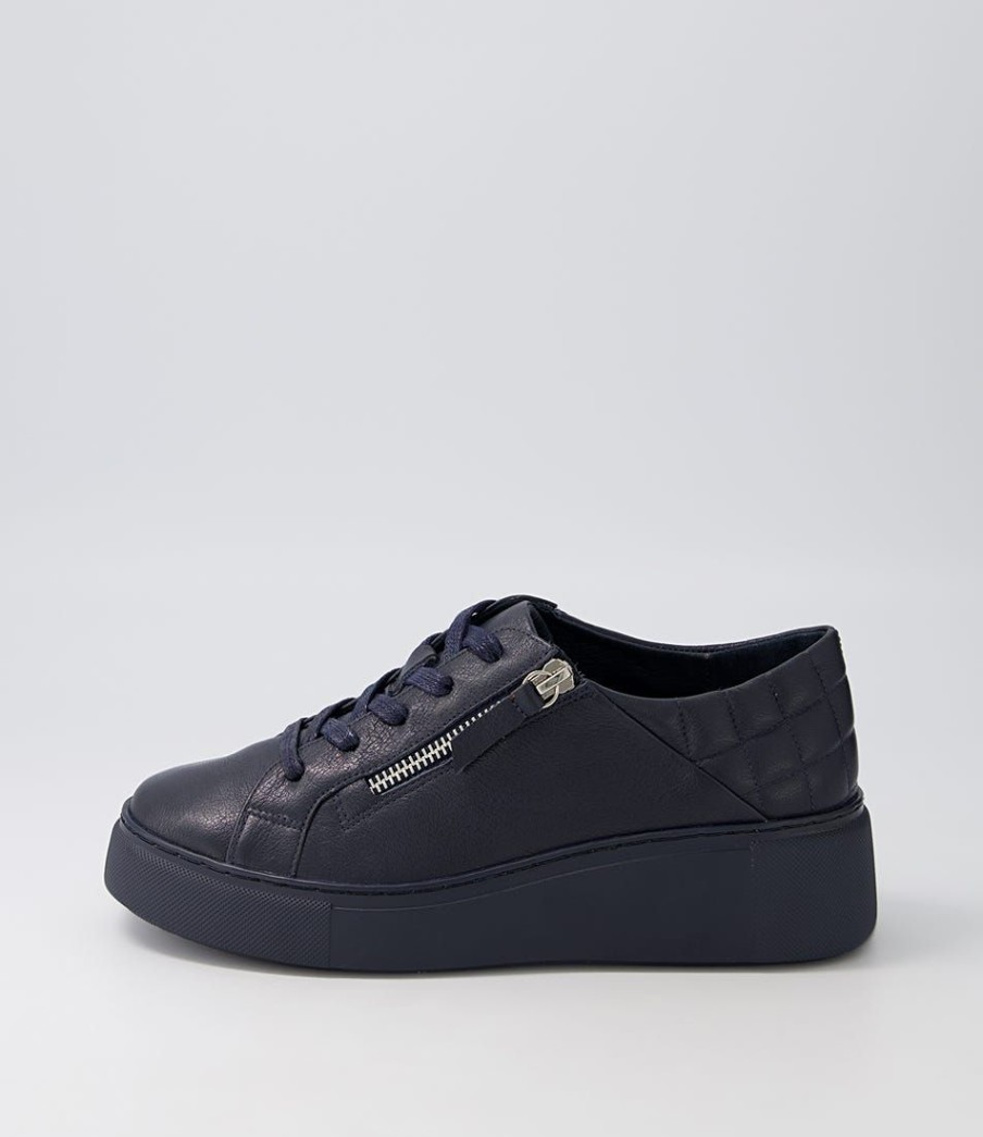 Shoes DJANGO & JULIETTE | Yurke Navy Leather Sneakers