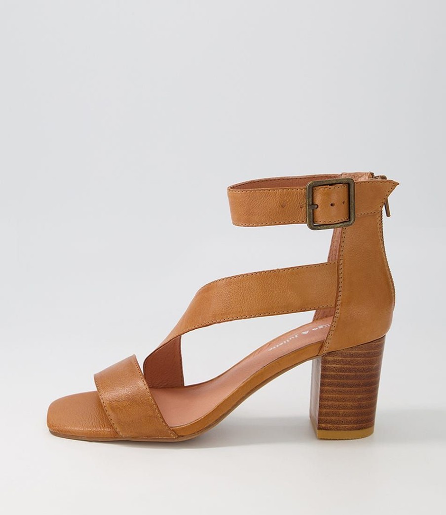 Shoes DJANGO & JULIETTE | Perant Dark Tan Leather Sandals