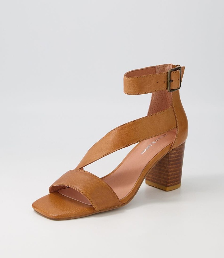 Shoes DJANGO & JULIETTE | Perant Dark Tan Leather Sandals