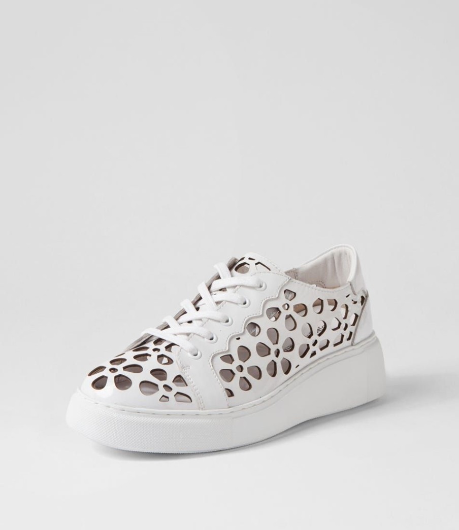 Shoes DJANGO & JULIETTE | Yarry White Patent Leather Sneakers