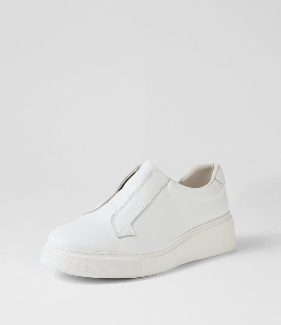 Shoes DJANGO & JULIETTE | Yiara White Leather Sneakers