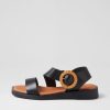 Shoes DIANA FERRARI | Jangel Black Leather Sandals