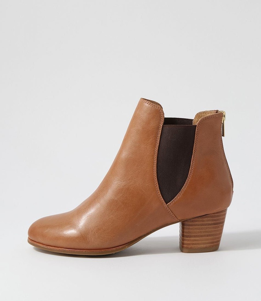 Shoes ZIERA | Gadore W Tan Leather Chelsea Boots