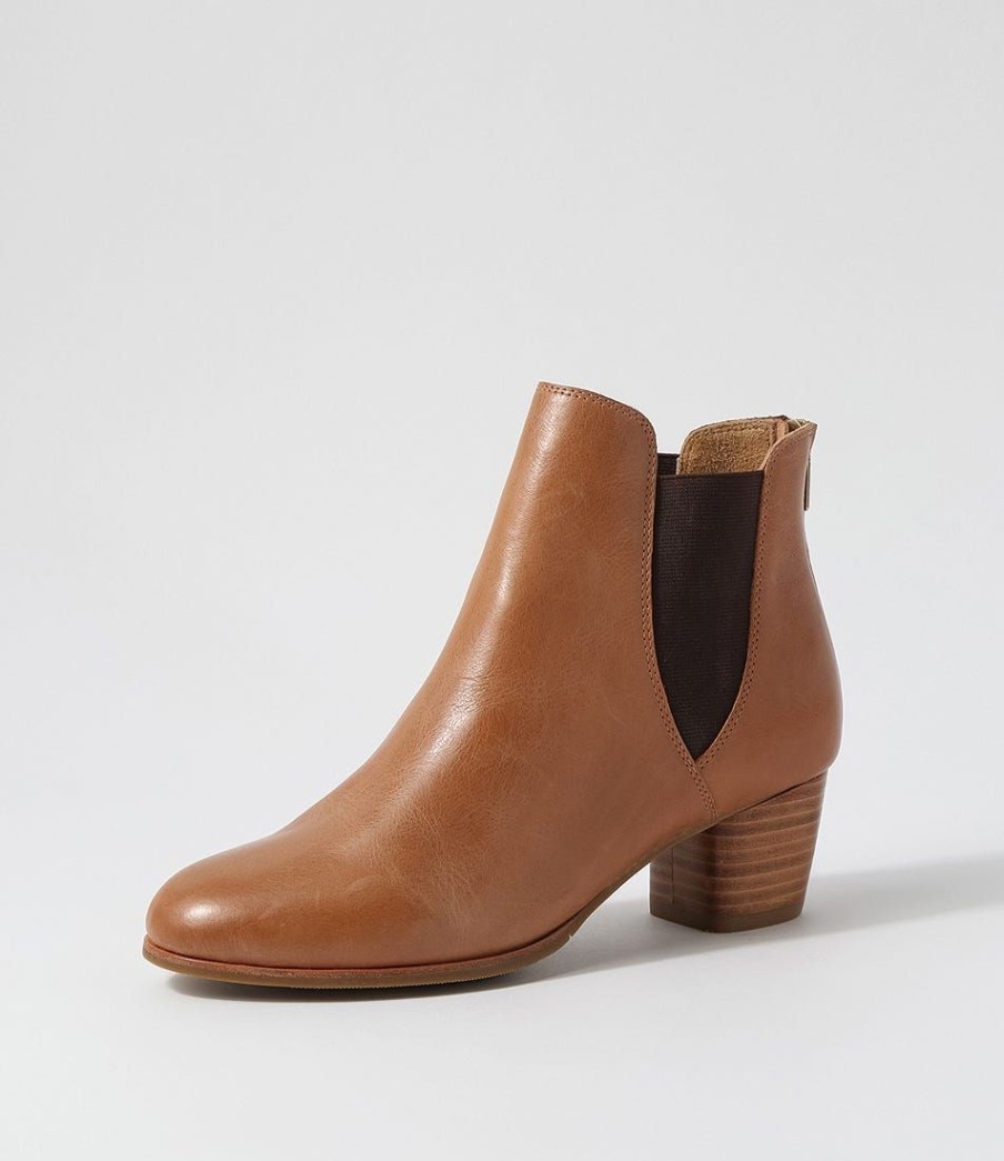 Shoes ZIERA | Gadore W Tan Leather Chelsea Boots