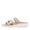 Shoes ZIERA | Ieanny W Nude Multi Leather Weave Slides