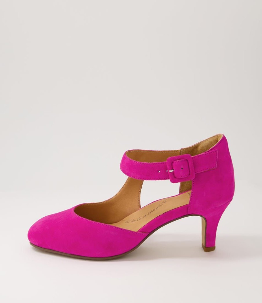 Shoes ZIERA | Timon Xw Fuchsia Suede Heels