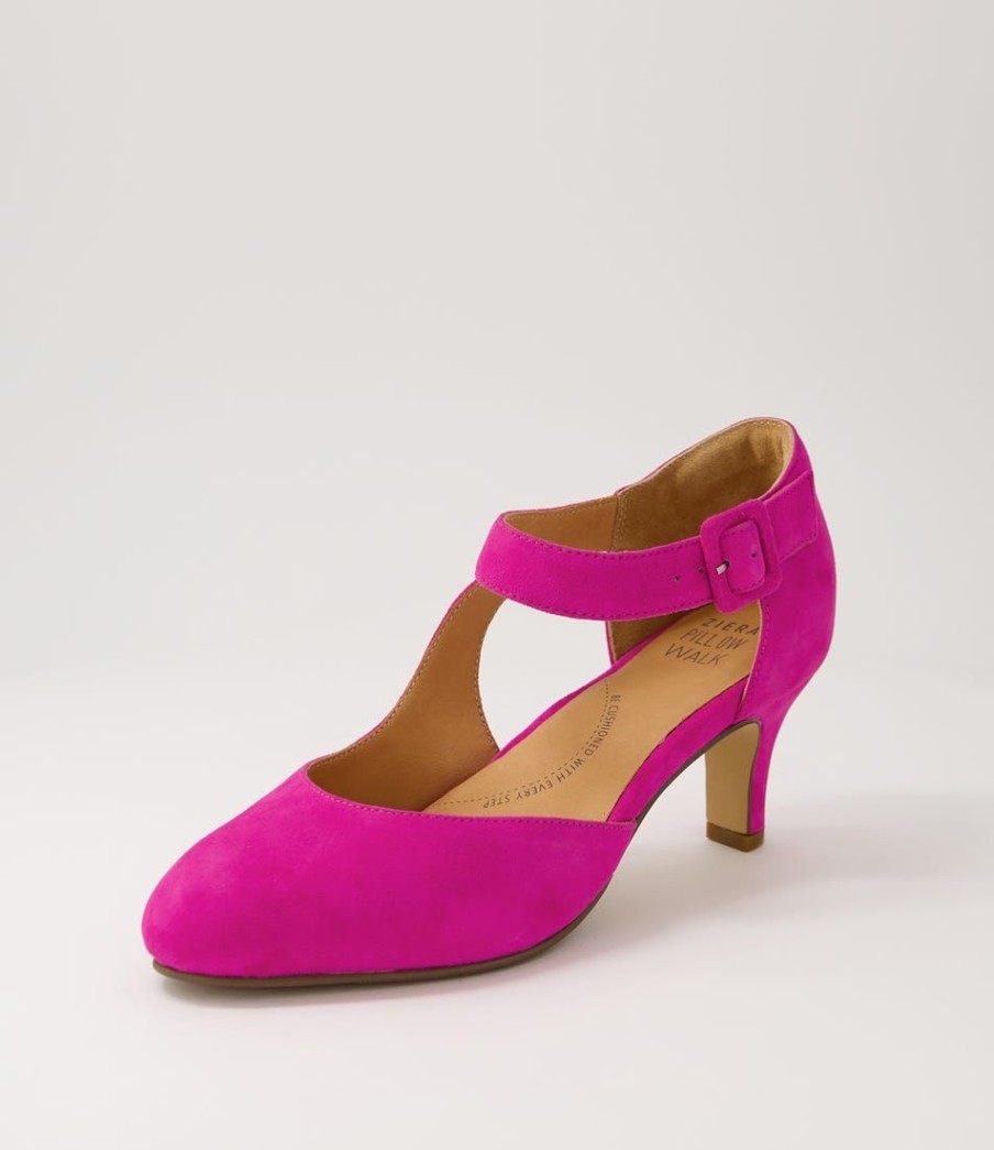 Shoes ZIERA | Timon Xw Fuchsia Suede Heels