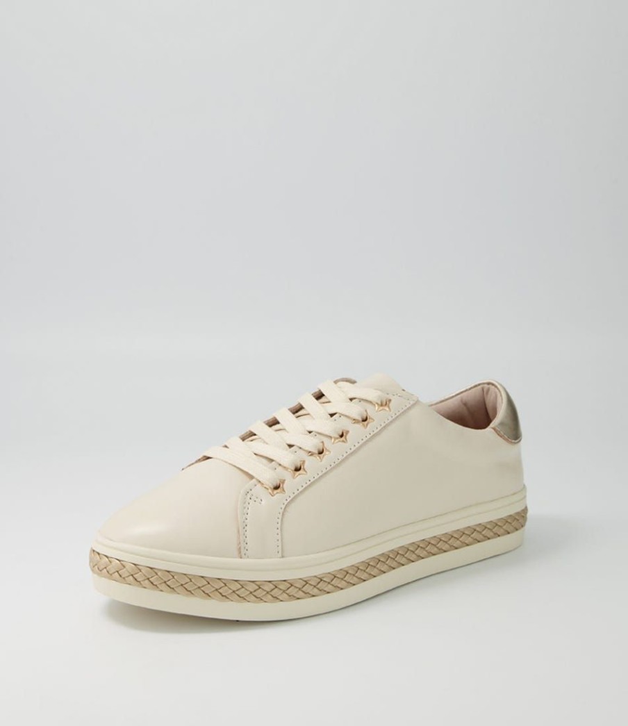 Shoes ALFIE & EVIE | Plant Cream Gold Leather Sneakers