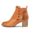 Shoes DJANGO & JULIETTE | Shamsa Dark Tan Leather Ankle Boots