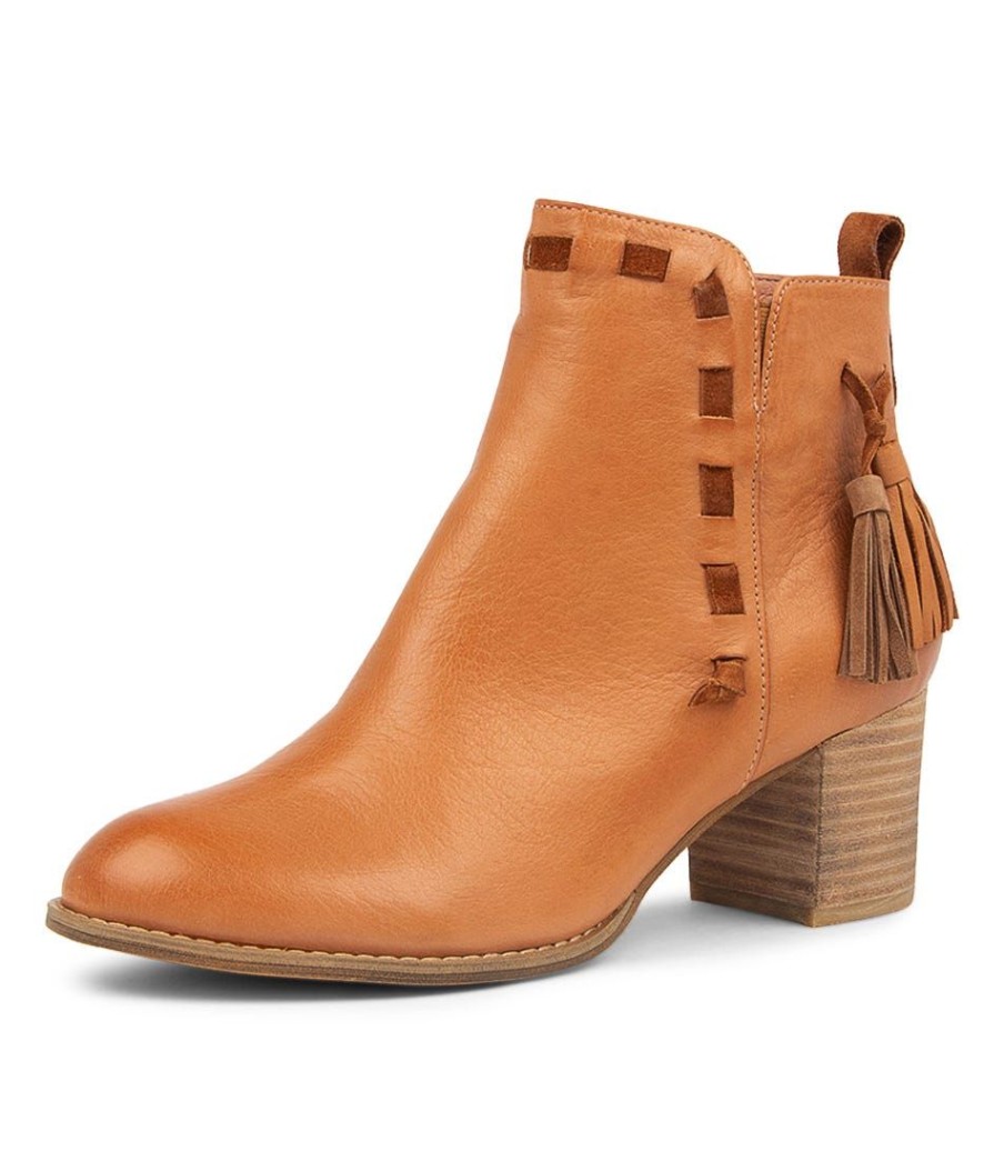 Shoes DJANGO & JULIETTE | Shamsa Dark Tan Leather Ankle Boots