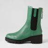 Shoes DJANGO & JULIETTE | Unita Emerald Black Leather Chelsea Boots