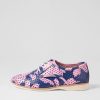 Shoes ROLLIE | Derby Punch Pink Petals Leather Lace Up Flats