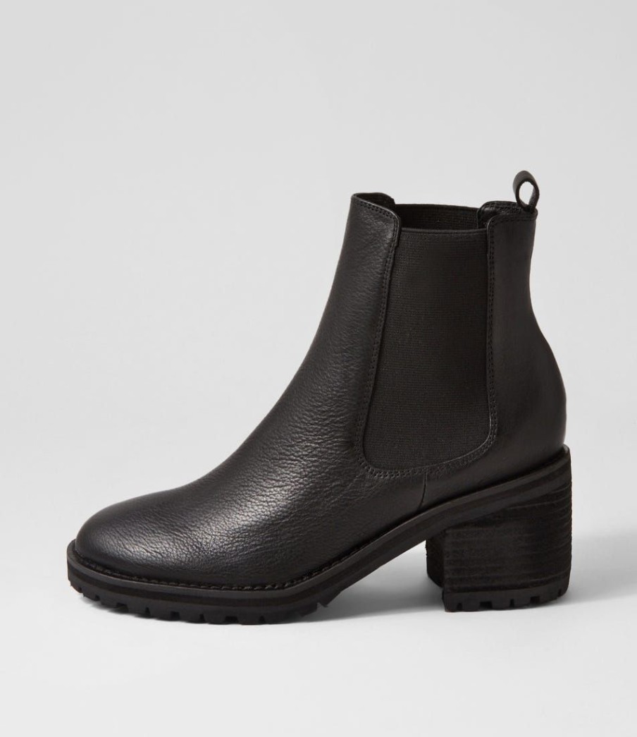 Shoes MOLLINI | Biscoti Black Leather Chelsea Boots