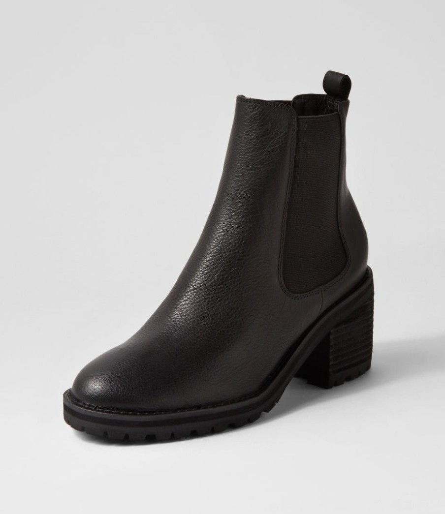 Shoes MOLLINI | Biscoti Black Leather Chelsea Boots