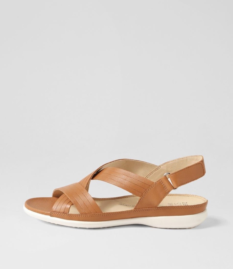 Shoes ZIERA | Bellmont W Dark Tan Leather Sandals