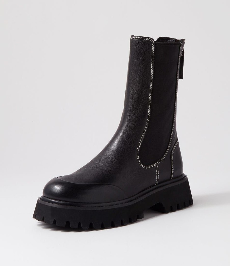 Shoes MOLLINI | Shampas Black Leather Ankle Boots