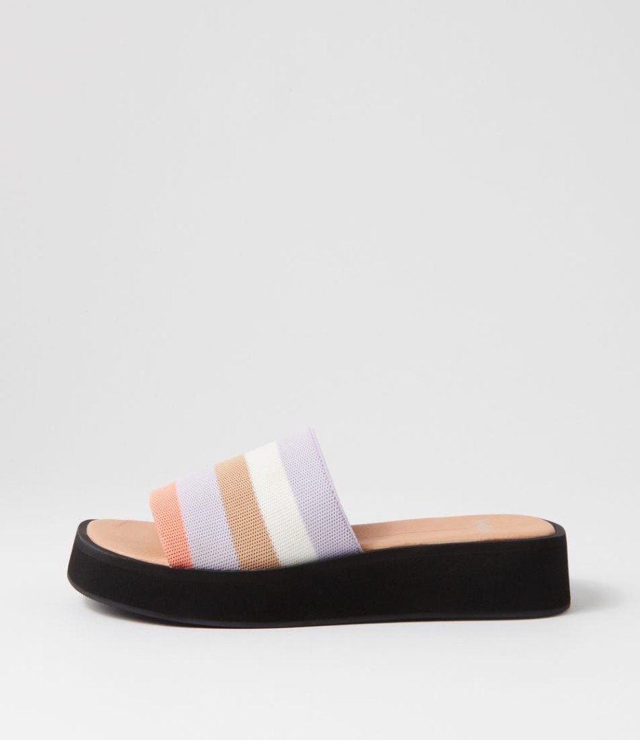 Shoes MOLLINI | Pool Summer Stripe Knit Slides