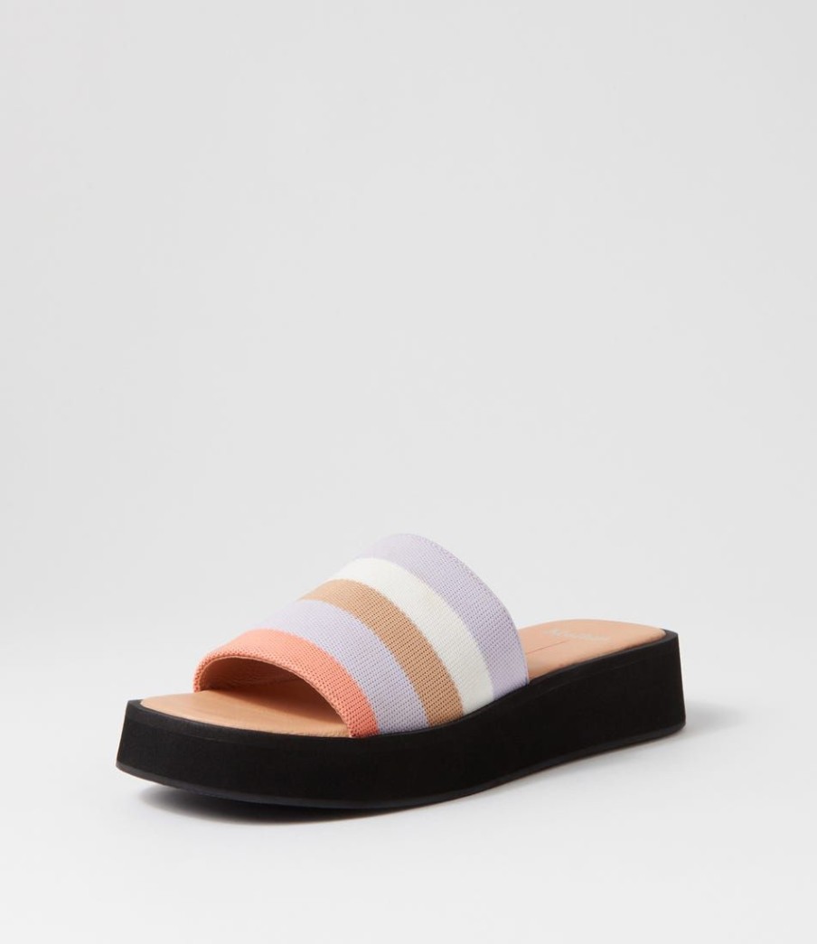 Shoes MOLLINI | Pool Summer Stripe Knit Slides