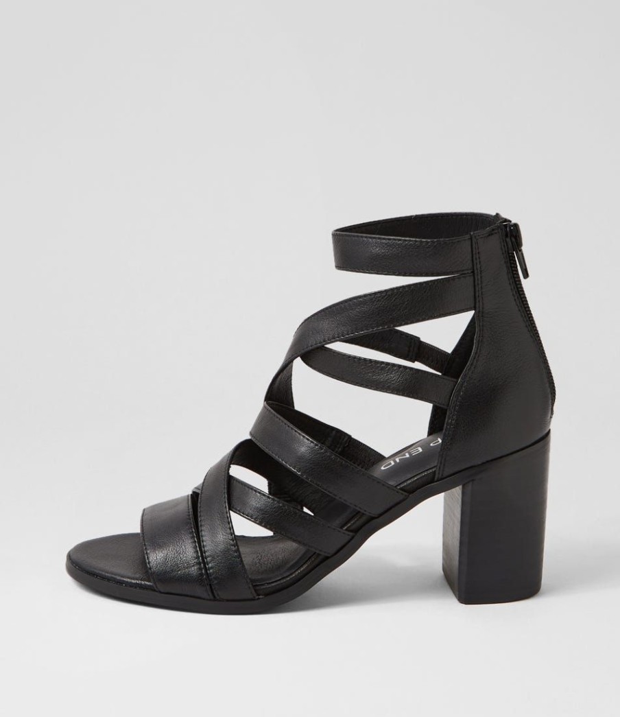 Shoes TOP END | Witt Black Leather Sandals