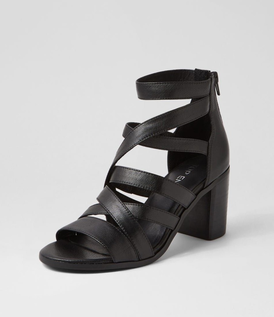 Shoes TOP END | Witt Black Leather Sandals