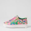 Shoes DJANGO & JULIETTE | Bump Emerald Flowermania Leather Sneakers