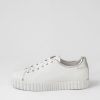 Shoes DJANGO & JULIETTE | Oater White Silver Leather Sneakers