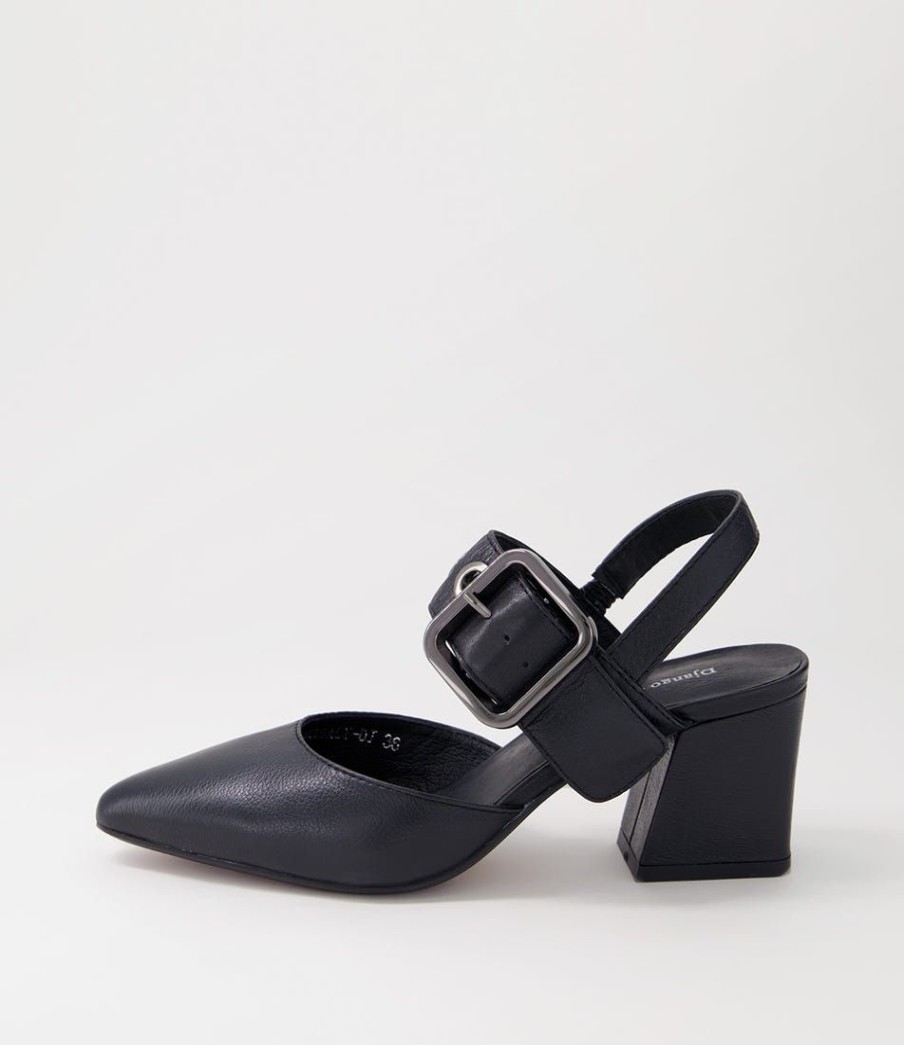 Shoes DJANGO & JULIETTE | Magaly Black Leather Heels