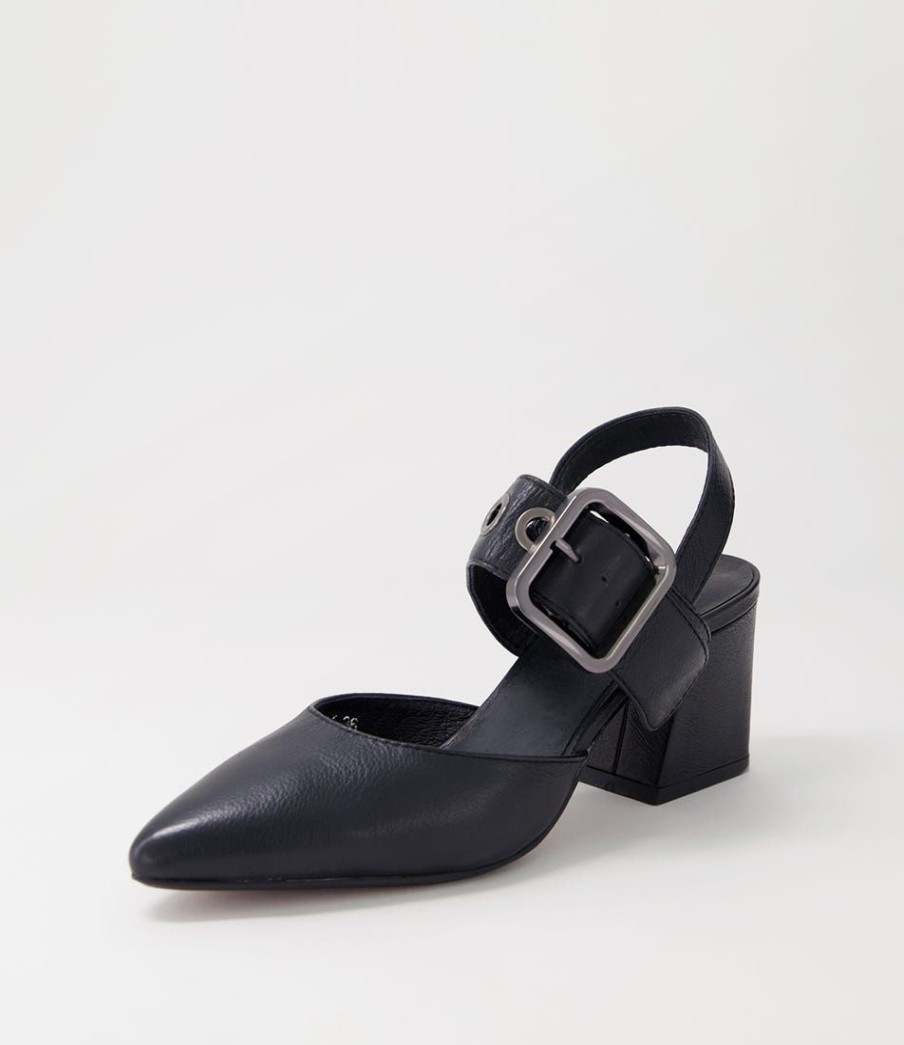 Shoes DJANGO & JULIETTE | Magaly Black Leather Heels