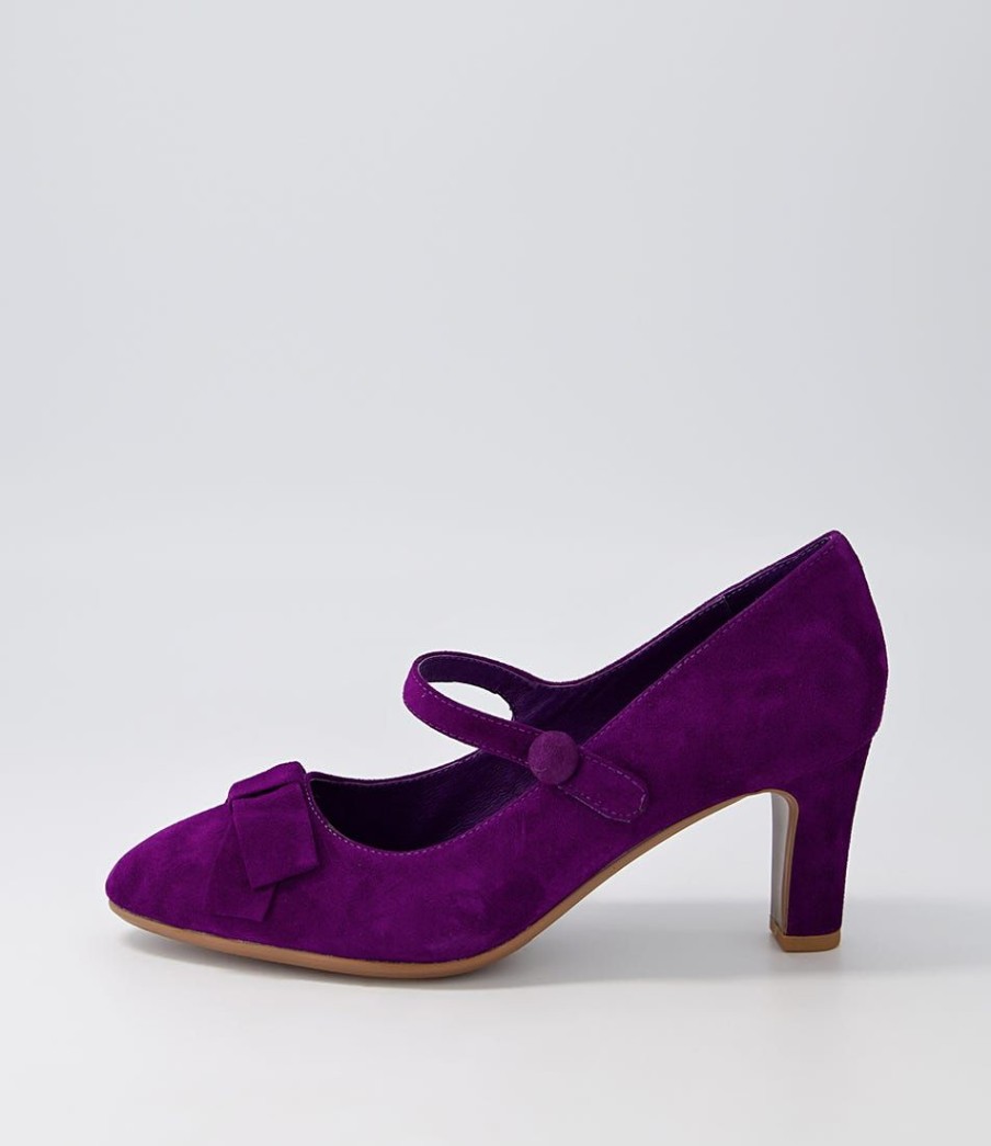 Shoes DJANGO & JULIETTE | Tinar Purple Suede Heels