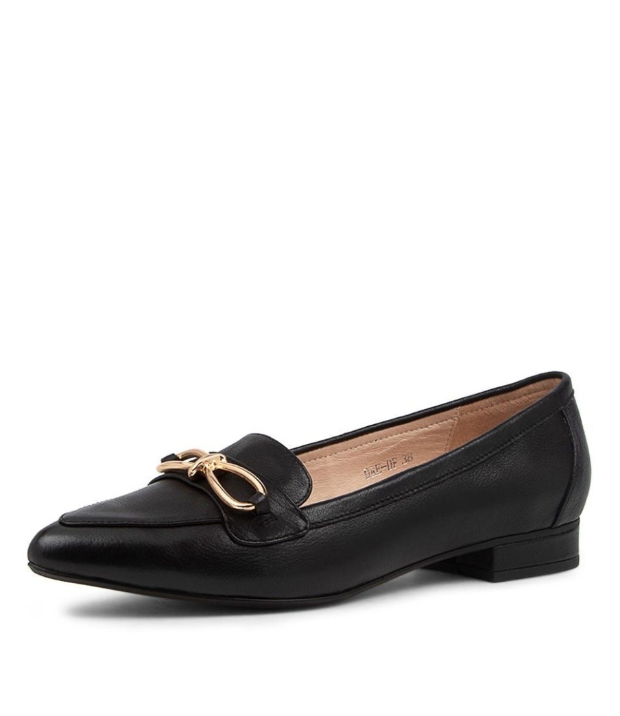 Shoes DIANA FERRARI | Dae Black Leather Ballet Flats