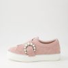 Shoes DJANGO & JULIETTE | Femilly Pink White Suede Sneakers