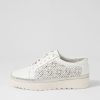 Shoes DIANA FERRARI | Atonik White Silver Speckle Leather Sneakers