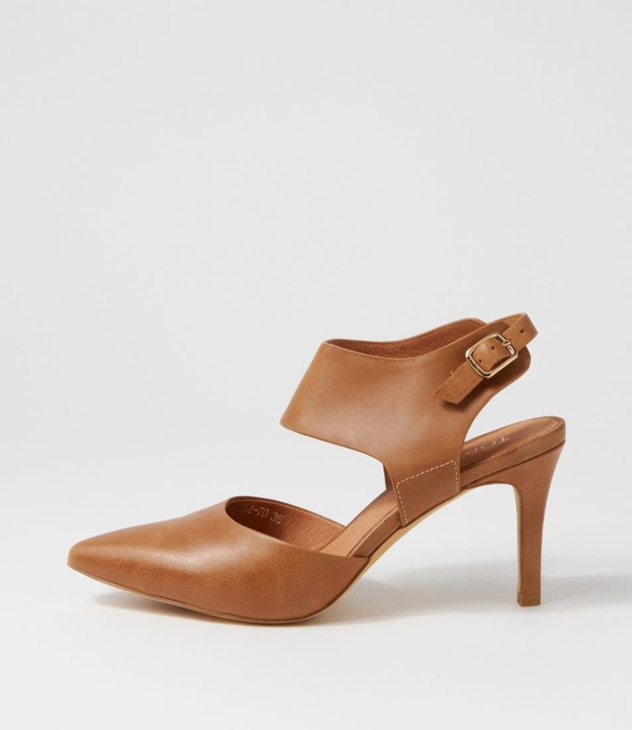 Shoes TOP END | Barlina Tan Leather Heels