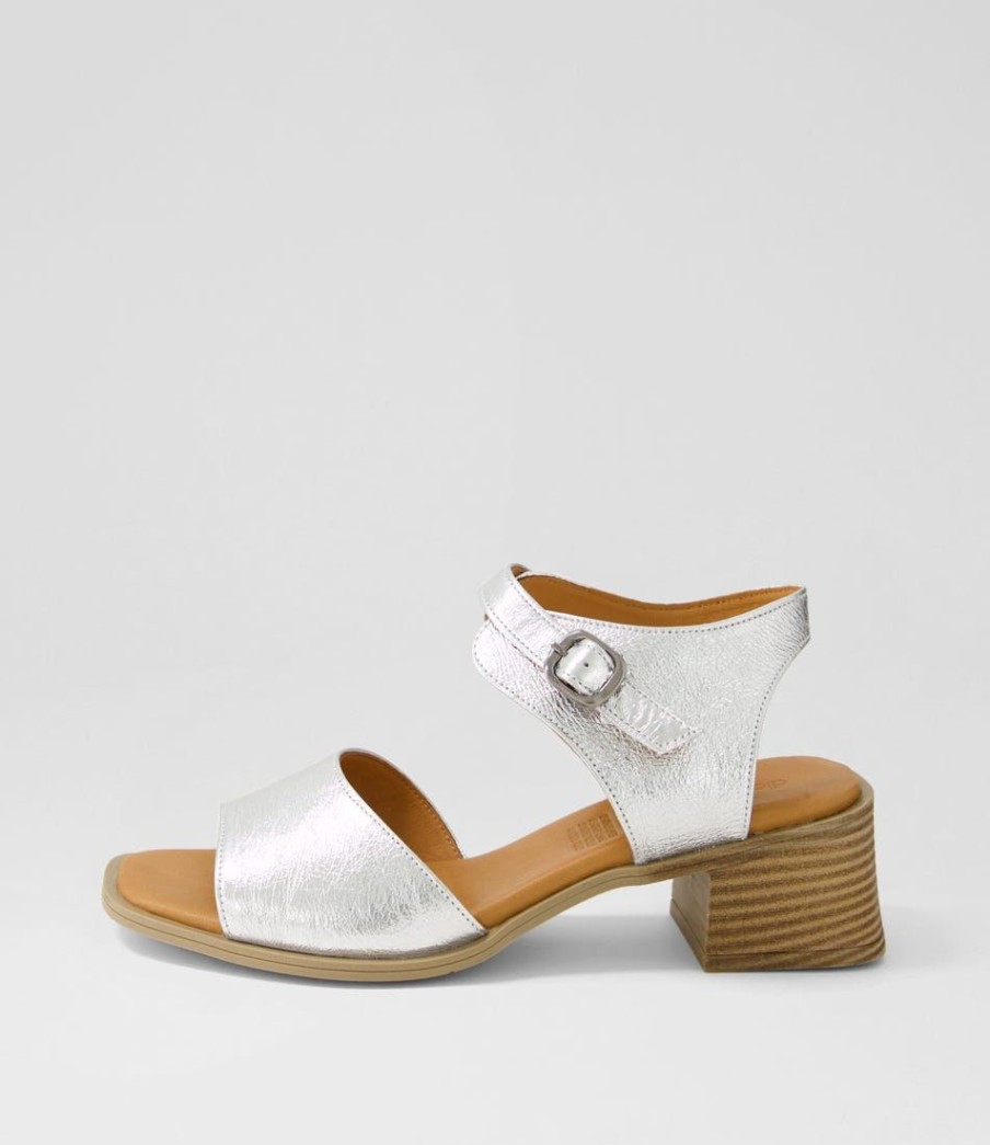 Shoes DIANA FERRARI | Simine White Silver Leather Sandals