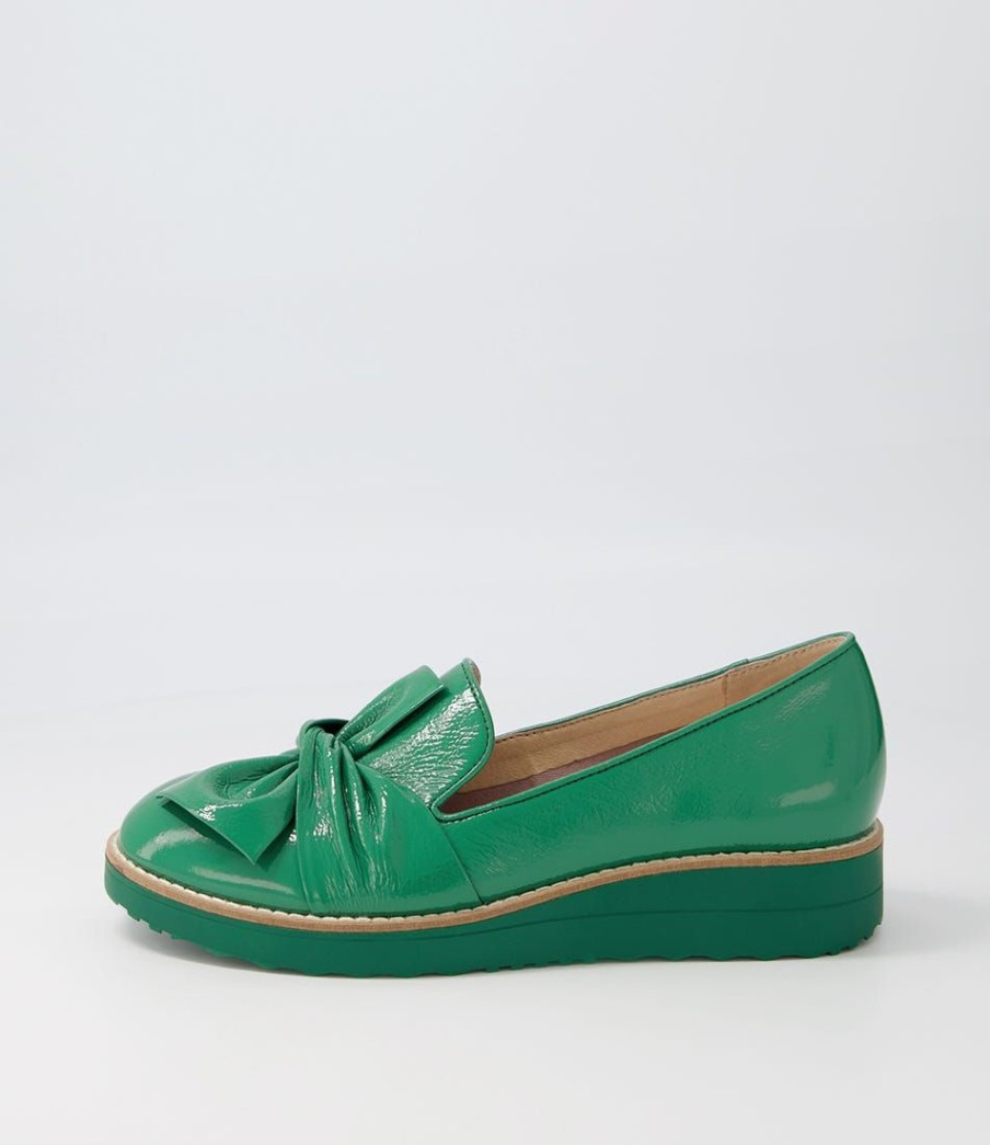 Shoes TOP END | Oclem Dark Emerald Patent Leather Loafers