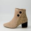 Shoes ZIERA | Veyda Xw Taupe-Metallic Leopard Multi Ankle Boots