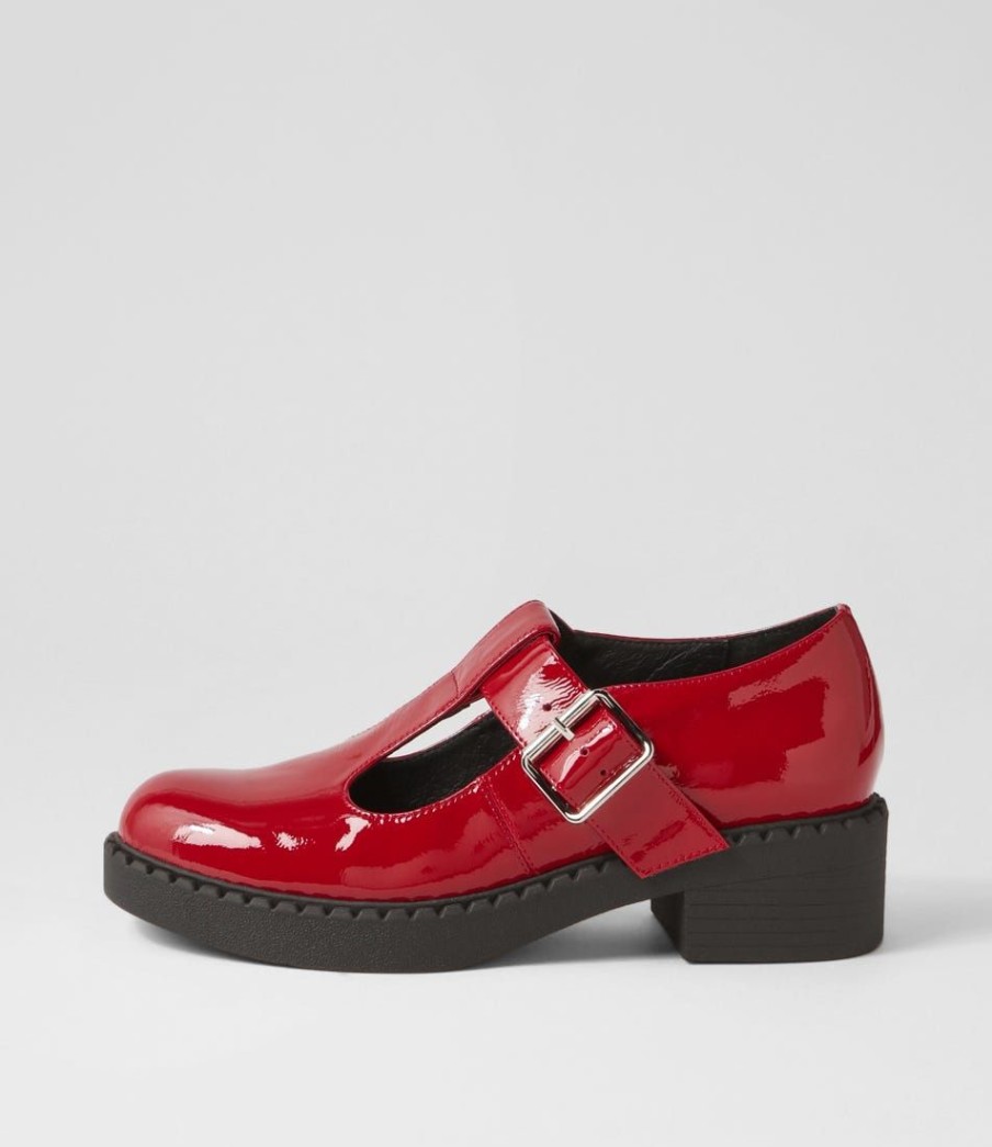 Shoes DJANGO & JULIETTE | Xenney Dark Red Patent Leather Heels