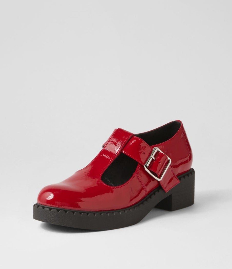 Shoes DJANGO & JULIETTE | Xenney Dark Red Patent Leather Heels